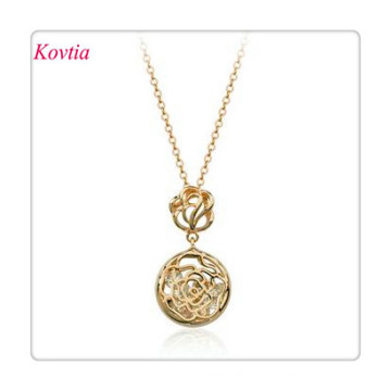 Collier en or 18k plaqué italina bijoux collier rose